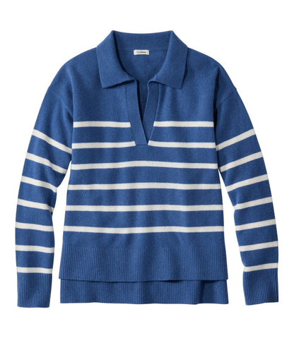 Women's Classic Cashmere Sweater, Relaxed Polo / L.L.Bean