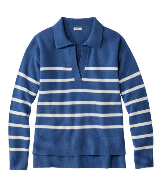 Women's Classic Cashmere Sweater, Relaxed Polo / L.L.Bean