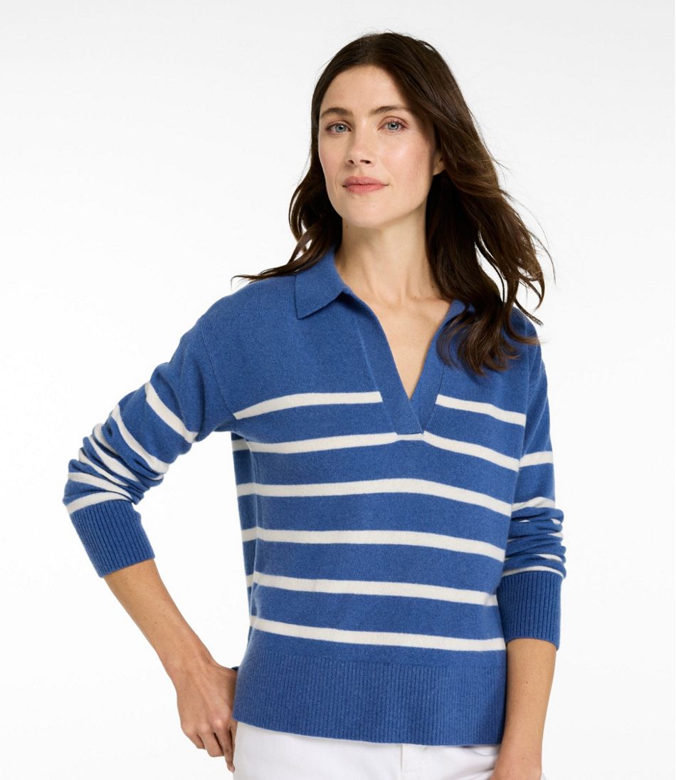 Women's Classic Cashmere Sweater, Relaxed Polo / L.L.Bean