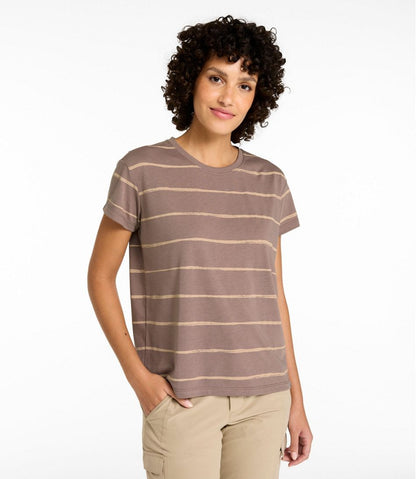 Women's Mountainside Crewneck Tee, Short-Sleeve Stripe / L.L.Bean