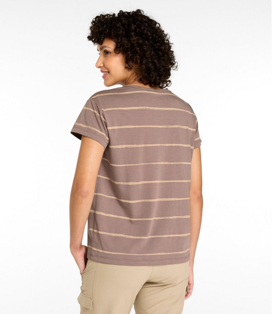 Women's Mountainside Crewneck Tee, Short-Sleeve Stripe / L.L.Bean