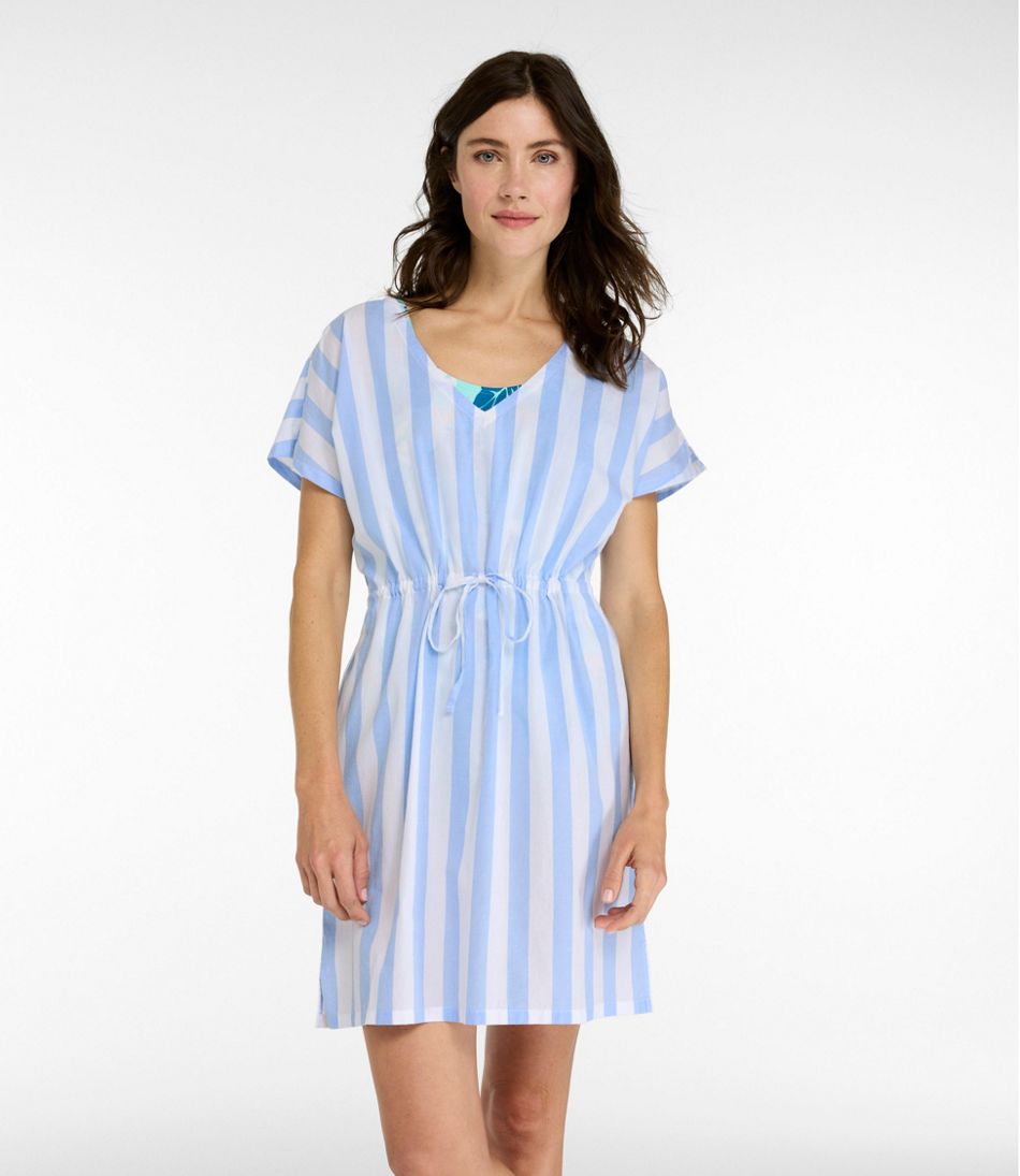 Women's Coastal Cotton Cover-Up Caftan, Print / L.L.Bean