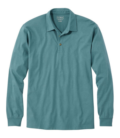Men's Carefree Unshrinkable Polo, Long-Sleeve, Without Pocket / L.L.Bean