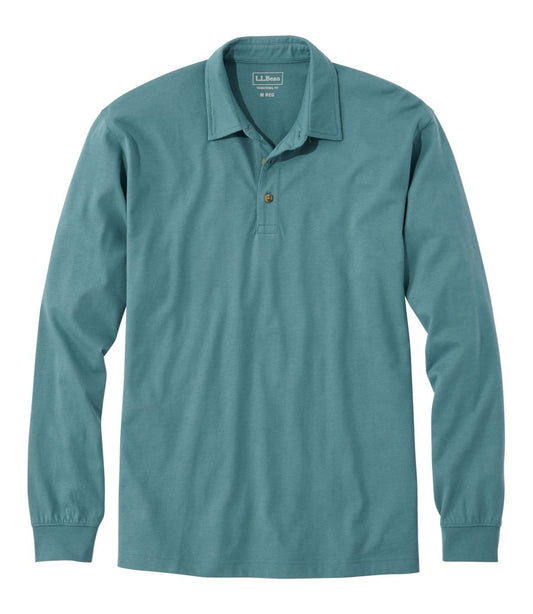 Men's Carefree Unshrinkable Polo, Long-Sleeve, Without Pocket / L.L.Bean
