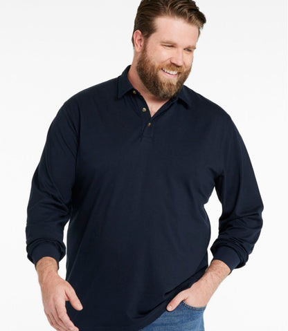 Men's Carefree Unshrinkable Polo, Long-Sleeve, Without Pocket / L.L.Bean