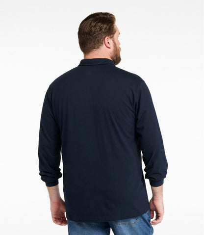 Men's Carefree Unshrinkable Polo, Long-Sleeve, Without Pocket / L.L.Bean