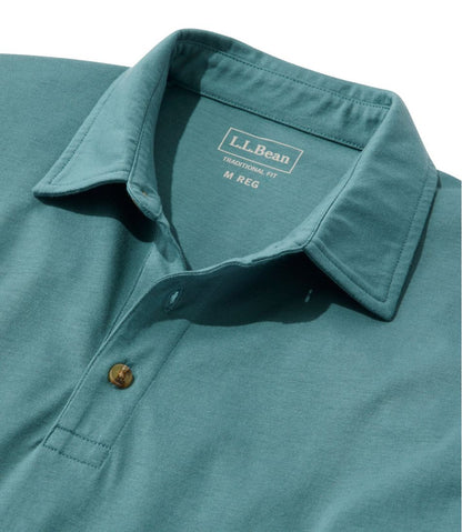 Men's Carefree Unshrinkable Polo, Long-Sleeve, Without Pocket / L.L.Bean