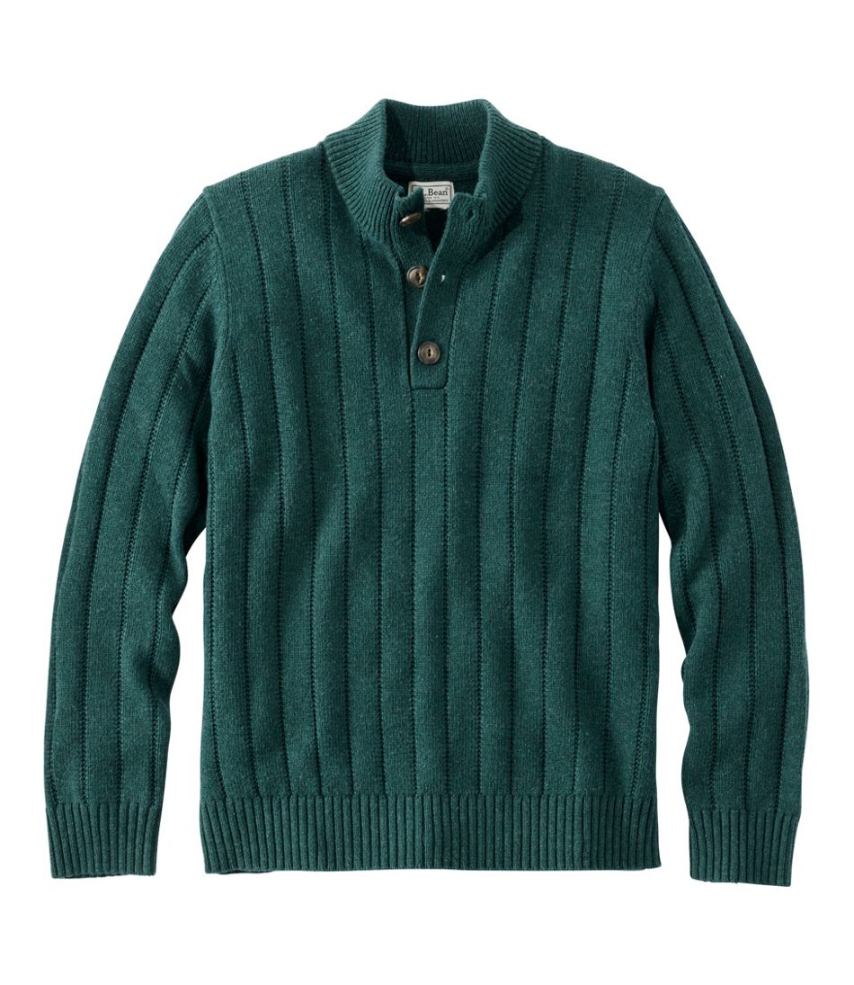 Men's Riverton Wool/Cotton Sweater, Mockneck / L.L.Bean