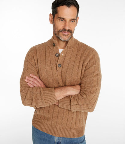 Men's Riverton Wool/Cotton Sweater, Mockneck / L.L.Bean