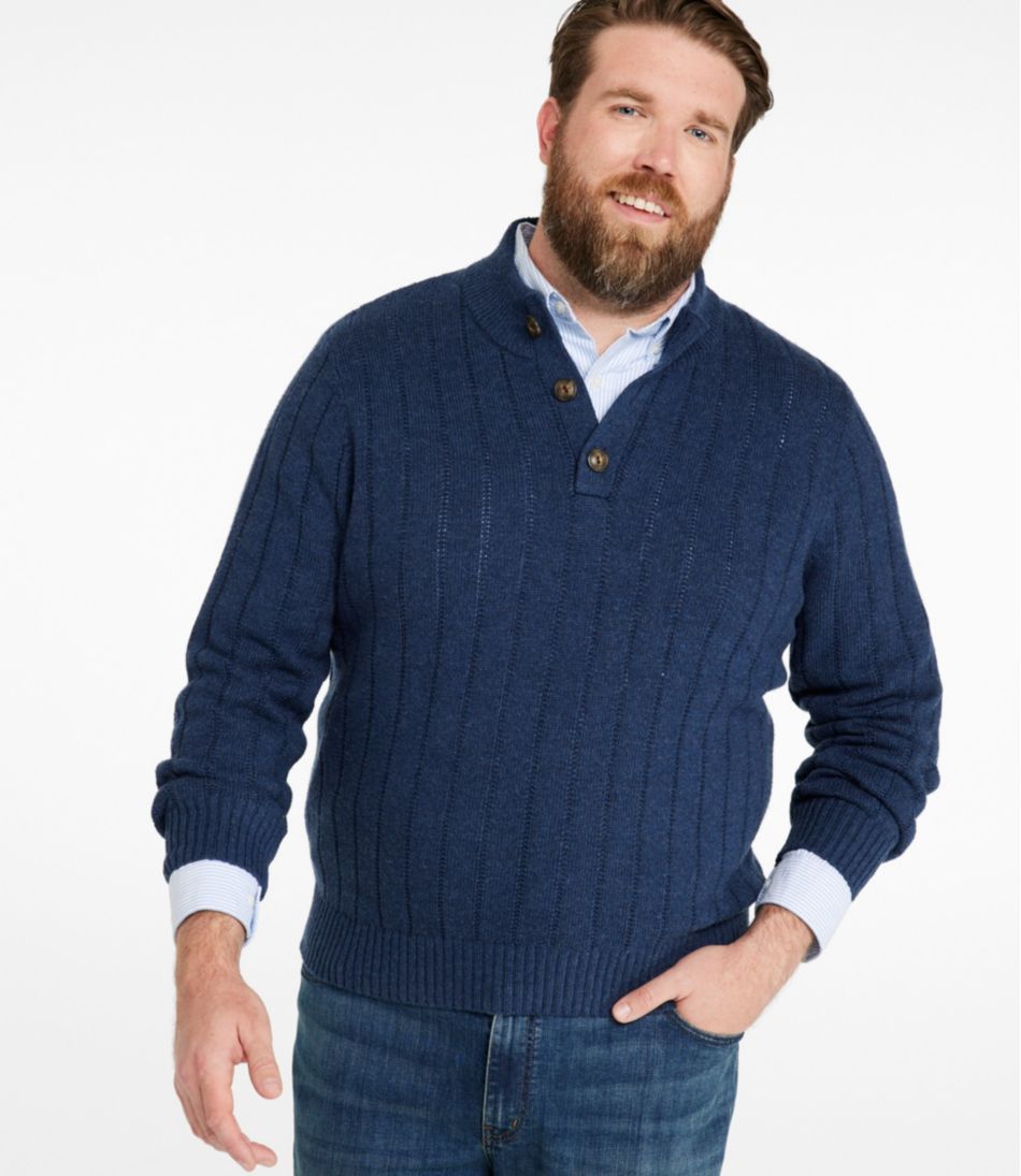 Men's Riverton Wool/Cotton Sweater, Mockneck / L.L.Bean