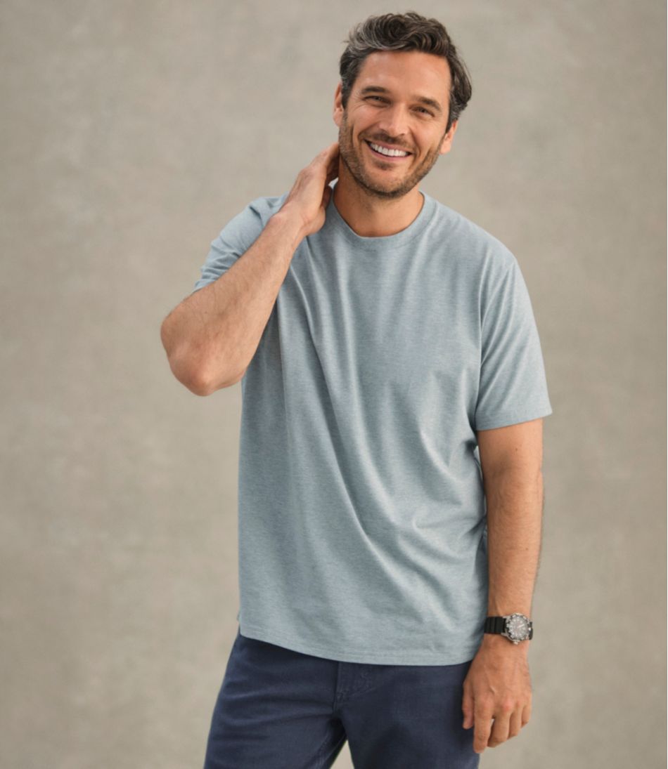 Men's Comfort Stretch Performance® Pima Tee, Short-Sleeve Without Pocket / L.L.Bean