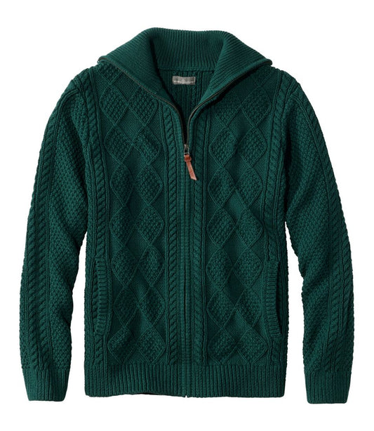 Men's Signature Cotton Fisherman Sweater, Full-Zip / L.L.Bean