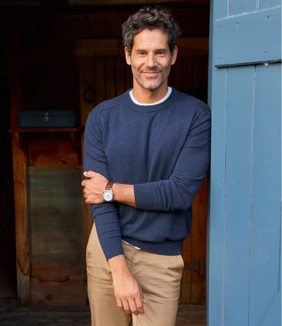 Men's All Seasons Cotton Blend Sweater, Crewneck / L.L.Bean