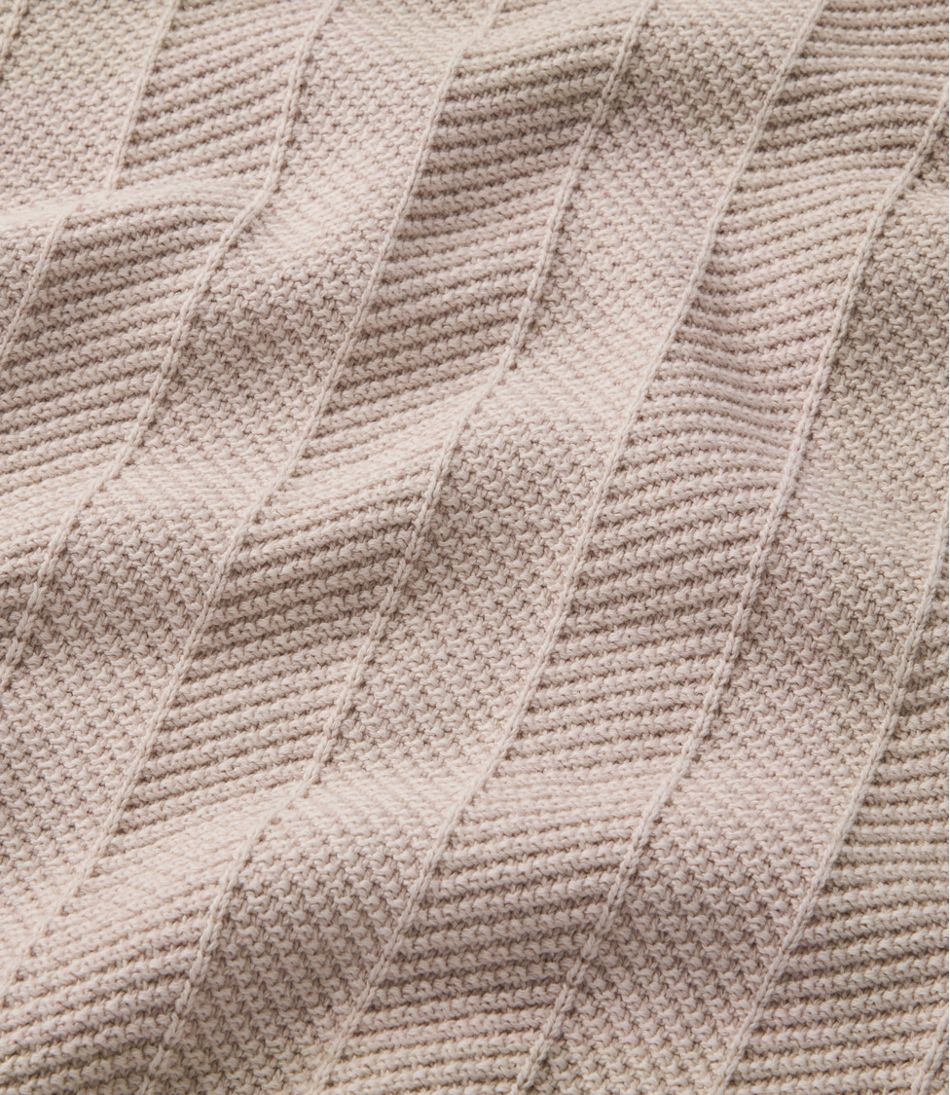 Men's Sunwashed Textured Cotton Sweater, Herringbone 1/4 Zip / L.L.Bean
