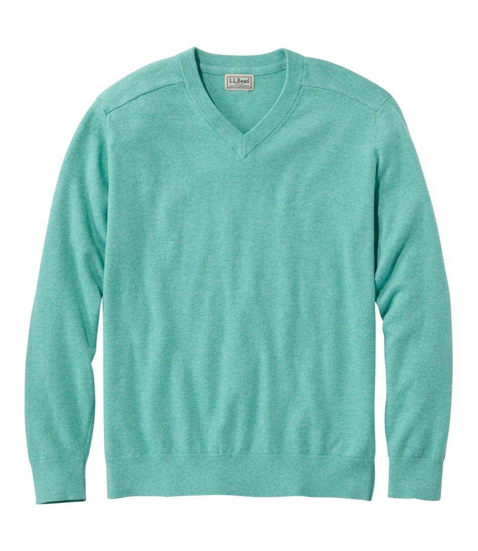 Men's All Seasons Cotton Blend Sweater, V-Neck / L.L.Bean