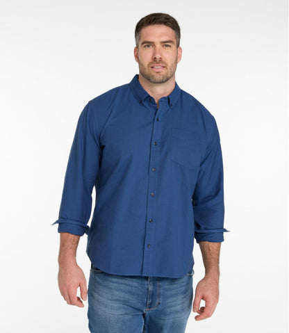 Men's Sunwashed Oxford Shirt, Slightly Fitted Untucked Fit, Stripe / L.L.Bean