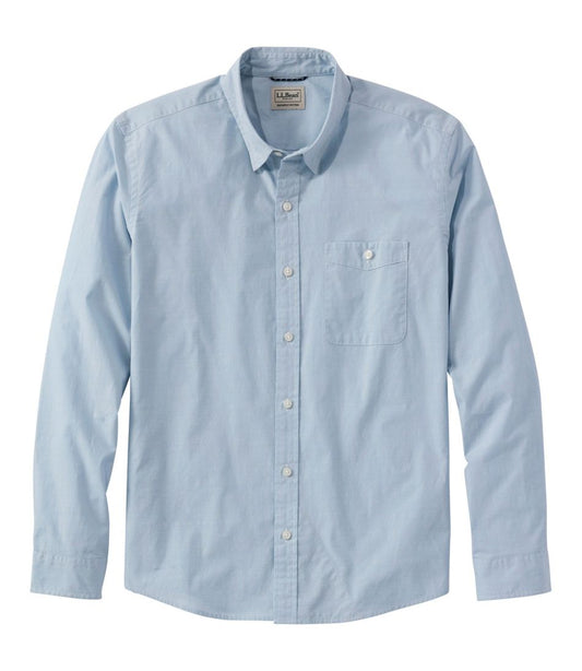 Men's Comfort Stretch Performance® Chambray Shirt, Long-Sleeve, Slightly Fitted Untucked Fit / L.L.Bean