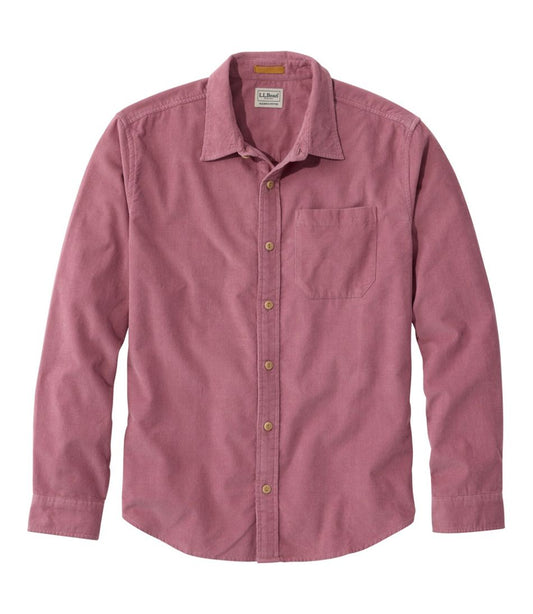Men's Sunwashed Corduroy Shirt, Slightly Fitted Untucked Fit / L.L.Bean