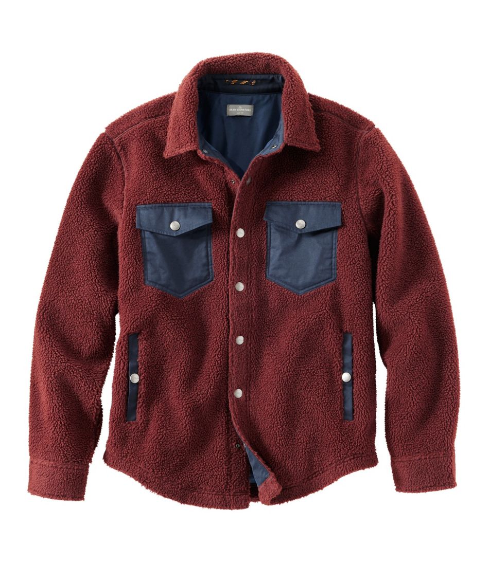 Men's Signature Mixed Media Fleece Shirt Jacket / L.L.Bean