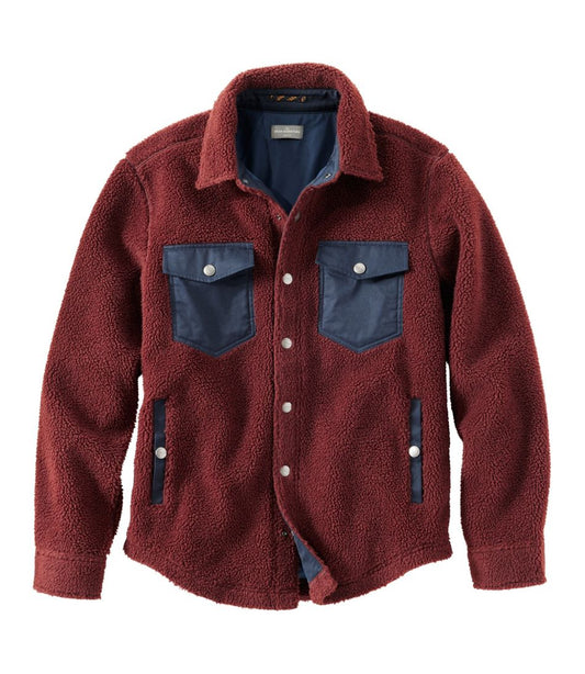 Men's Signature Mixed Media Fleece Shirt Jacket / L.L.Bean