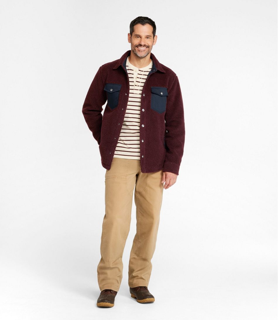 Men's Signature Mixed Media Fleece Shirt Jacket / L.L.Bean