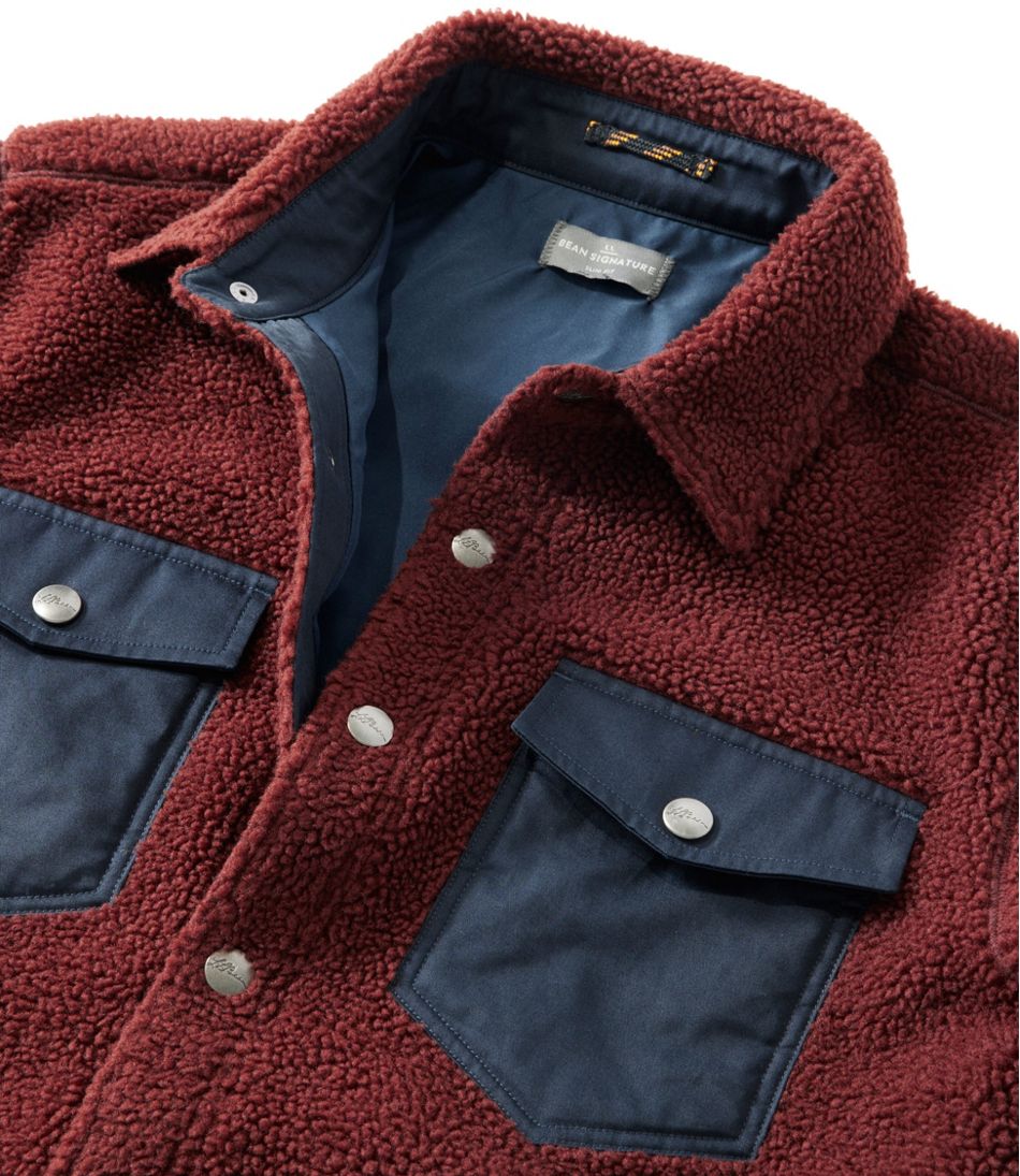 Men's Signature Mixed Media Fleece Shirt Jacket / L.L.Bean