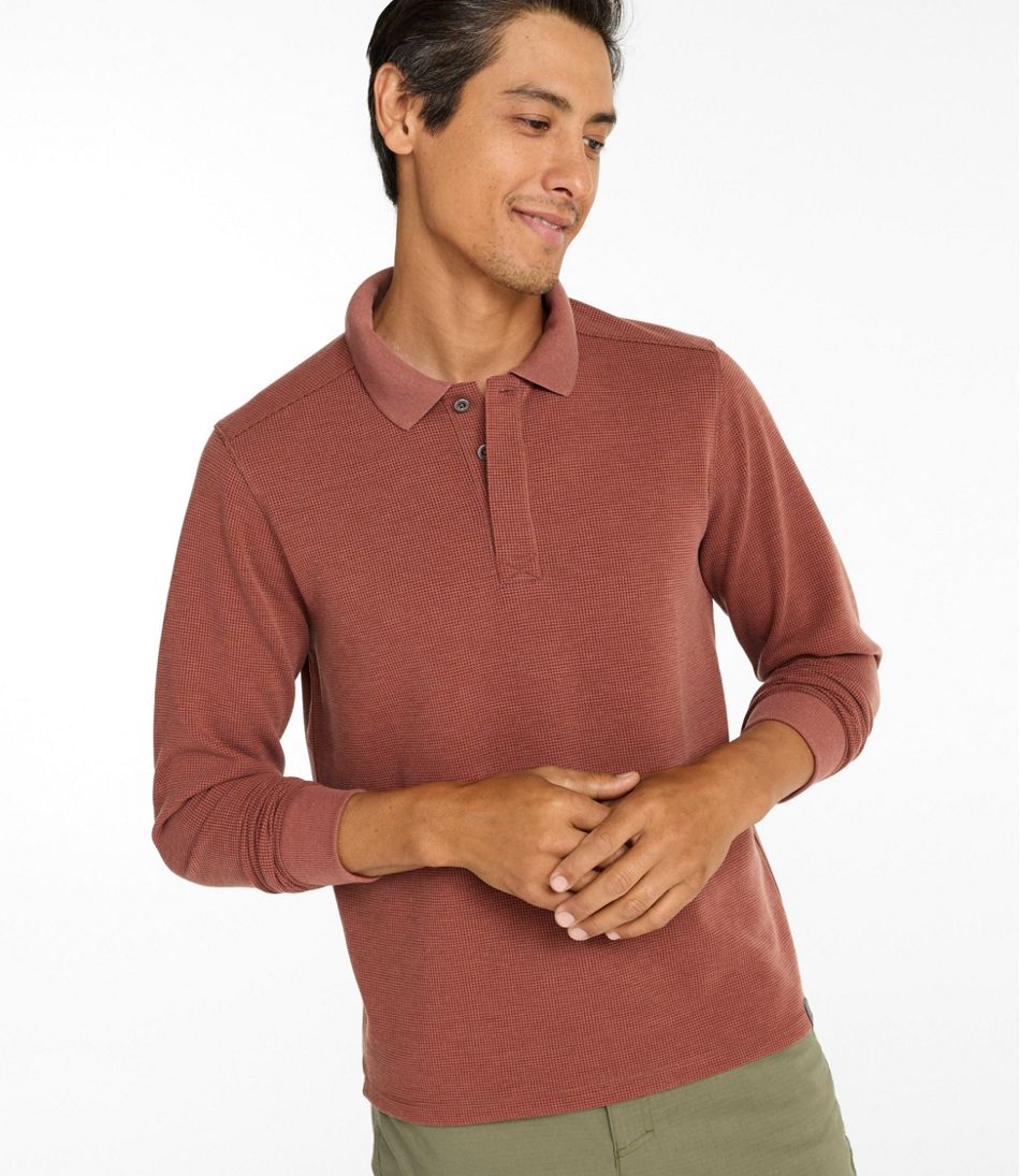 Men's Mountainside Micro Waffle Polo, Long-Sleeve / L.L.Bean