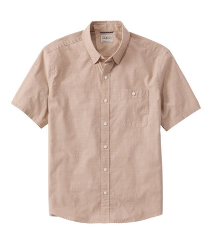 Men's Comfort Stretch Performance® Chambray Shirt, Short-Sleeve, Slightly Fitted Untucked Fit / L.L.Bean