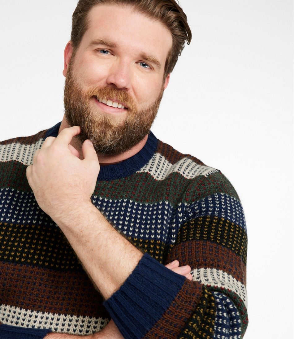 Men's Signature 1980 Matinicus Rock Sweater, Crewneck, Stripe / L.L.Bean