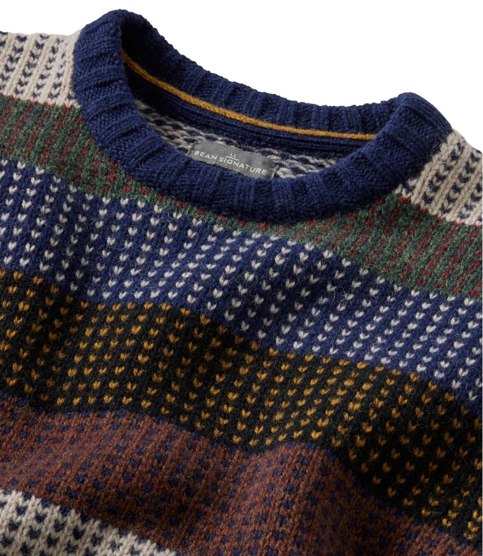Men's Signature 1980 Matinicus Rock Sweater, Crewneck, Stripe / L.L.Bean