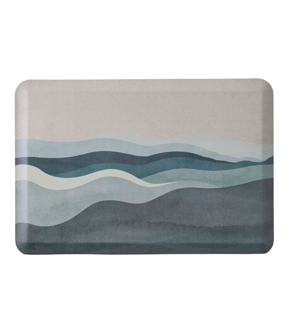 Happy Feet Comfort Mat, Watercolor Waves / L.L.Bean