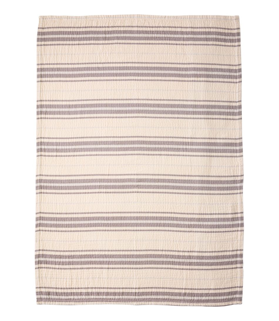Lightweight Cotton Gauze Throw, Stripe / L.L.Bean