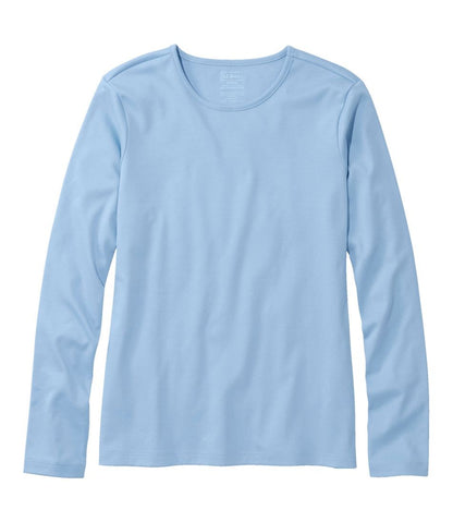 Women's Pima Cotton Tee, Long-Sleeve Crewneck / L.L.Bean