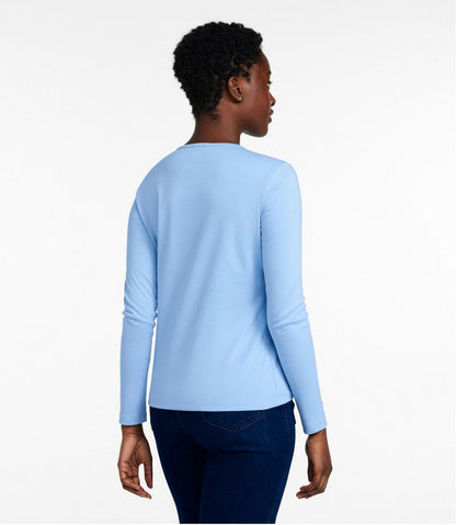 Women's Pima Cotton Tee, Long-Sleeve Crewneck / L.L.Bean