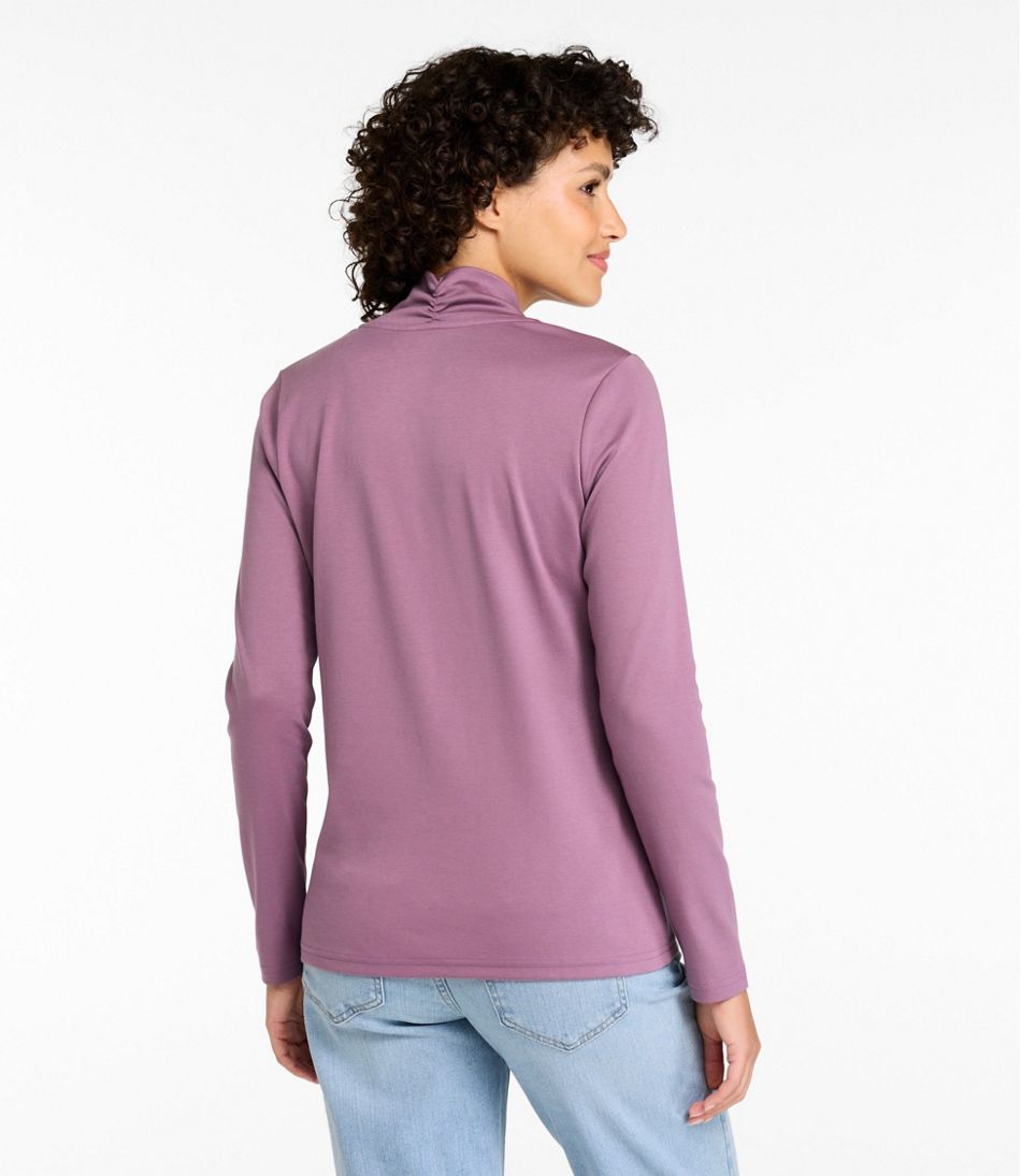Women's Pima Cotton Tee, Shawl Long-Sleeve / L.L.Bean