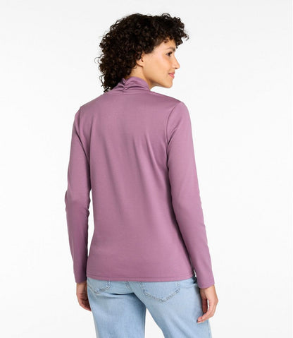 Women's Pima Cotton Tee, Shawl Long-Sleeve / L.L.Bean