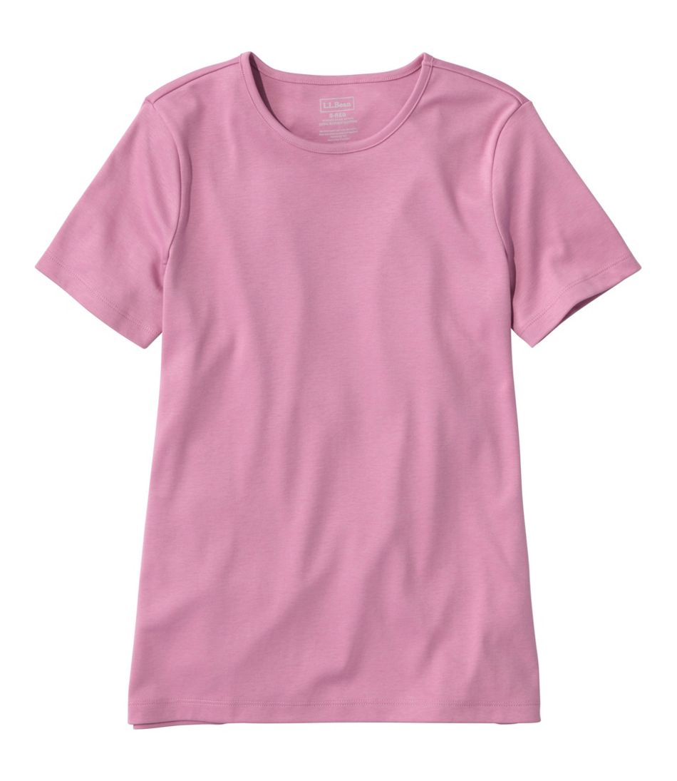 Women's Pima Cotton Tee, Short-Sleeve Crewneck / L.L.Bean