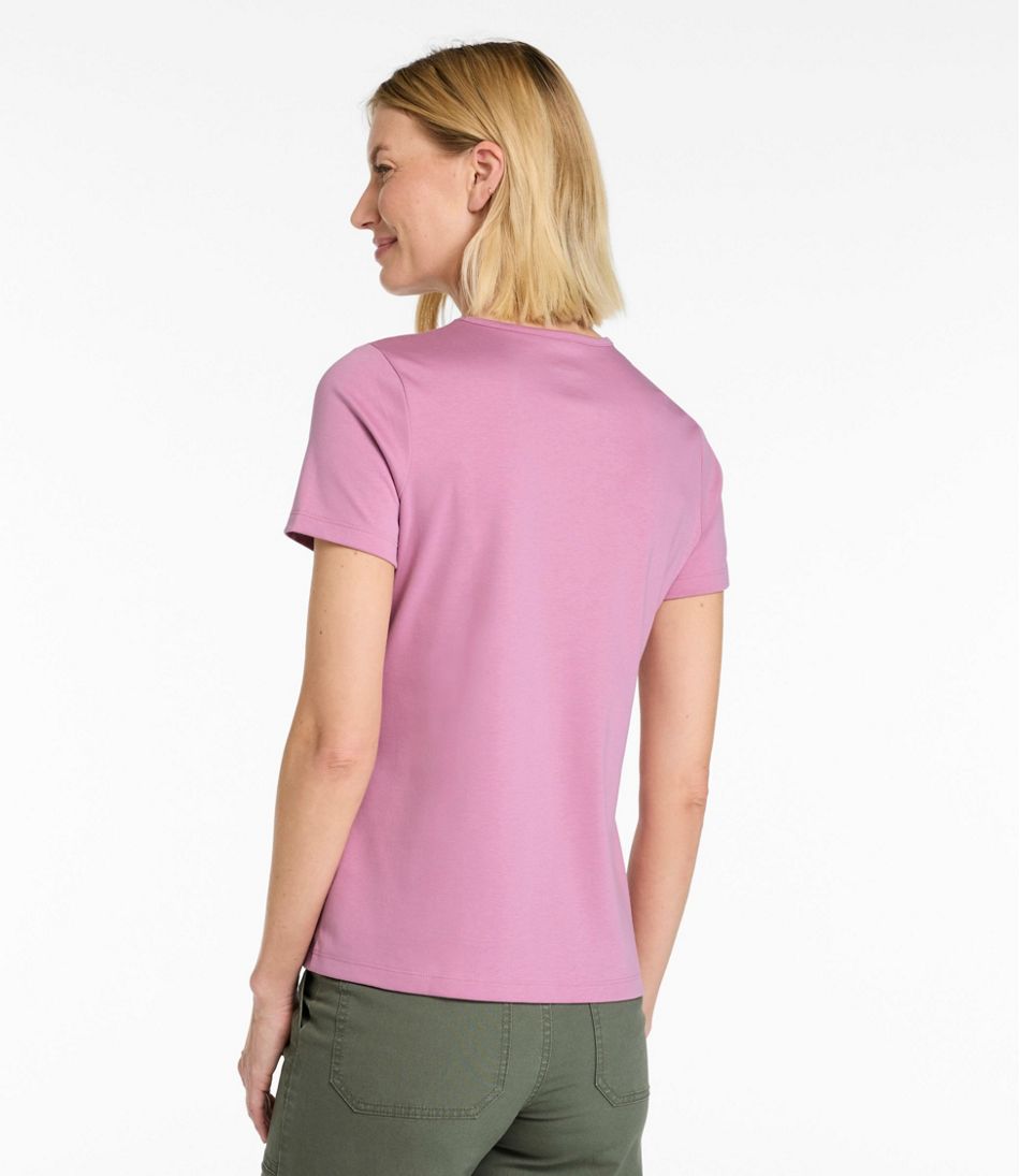 Women's Pima Cotton Tee, Short-Sleeve Crewneck / L.L.Bean