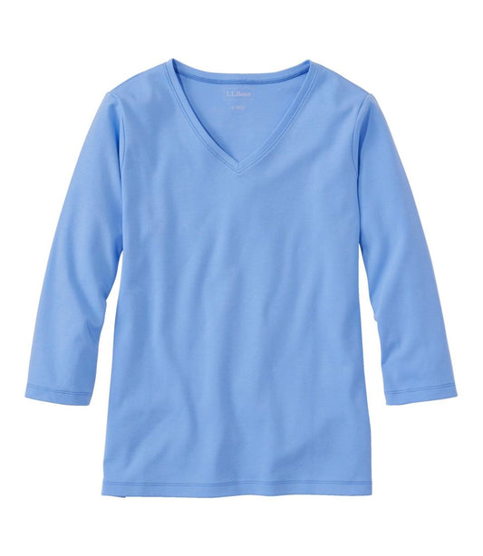 Women's V-Neck, Three-Quarter-Sleeve / L.L.Bean