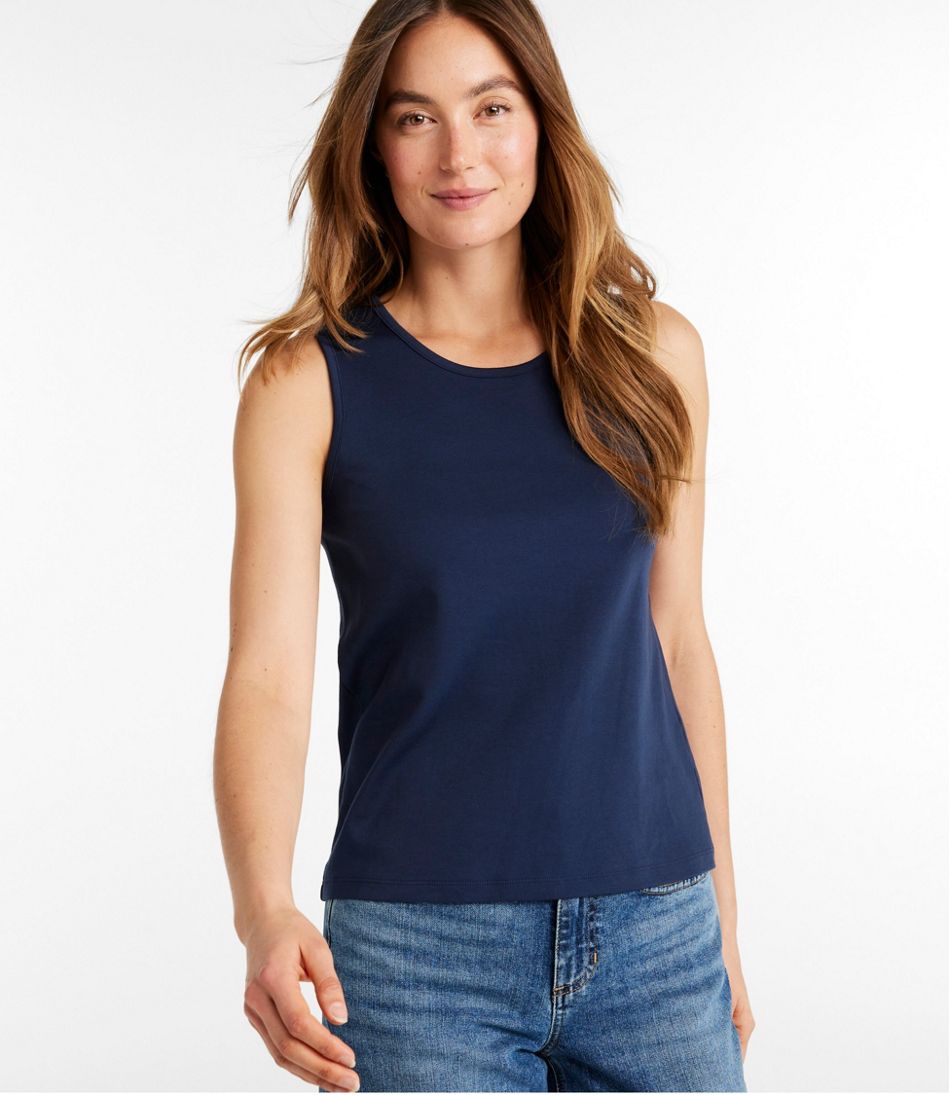 Women's Pima Cotton Tee, Shell / L.L.Bean