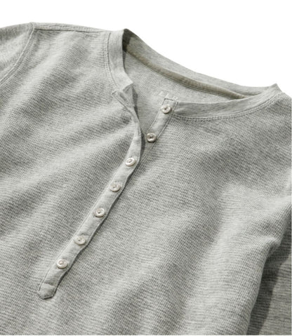 Women's Waffle-Knit Henley / L.L.Bean