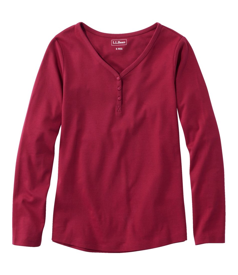 Women's V-Neck Henley, Long-Sleeve / L.L.Bean