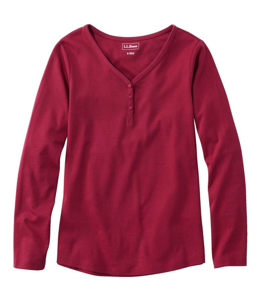 Women's V-Neck Henley, Long-Sleeve / L.L.Bean