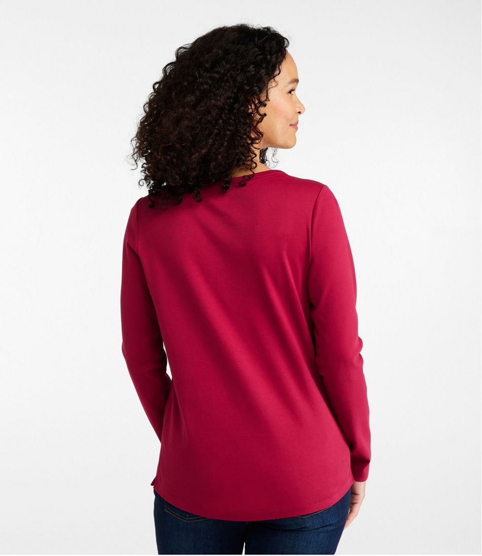 Women's V-Neck Henley, Long-Sleeve / L.L.Bean