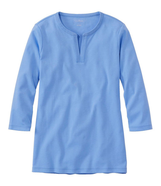 Women's Tee, Three-Quarter-Sleeve Splitneck Tunic / L.L.Bean