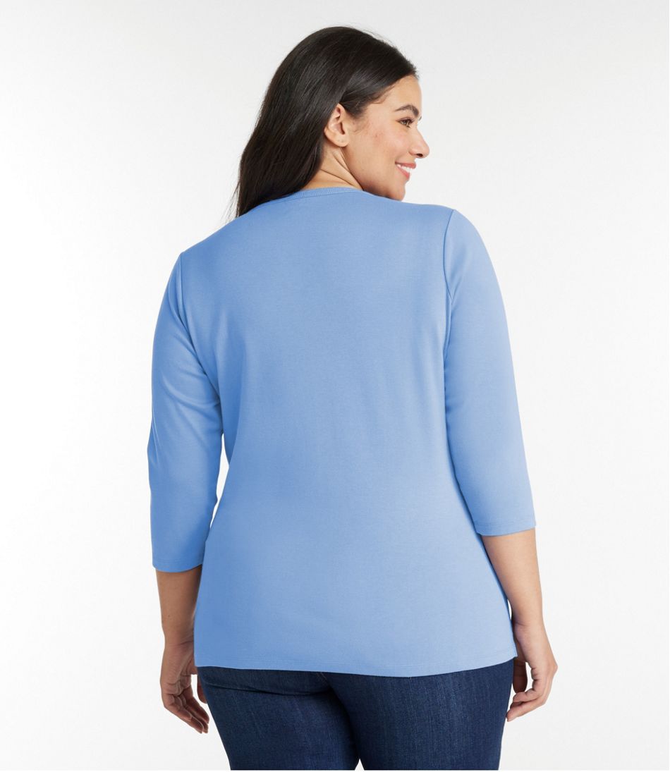 Women's Tee, Three-Quarter-Sleeve Splitneck Tunic / L.L.Bean