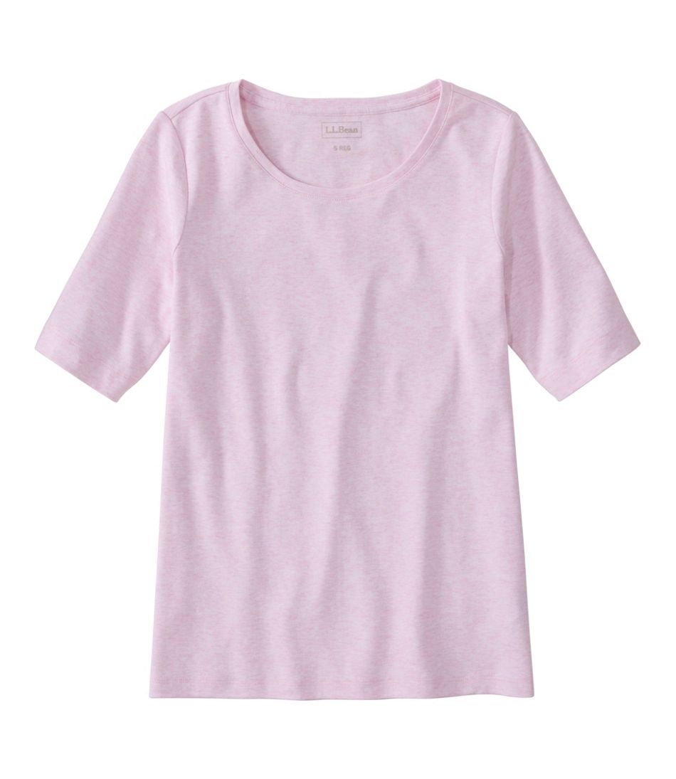 Women's Jewelneck Tee, Elbow-Sleeve / L.L.Bean