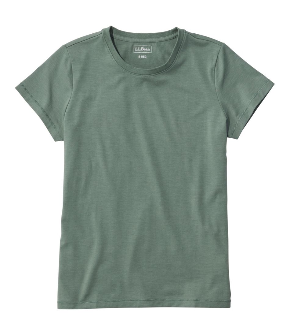 Women's Soft Stretch Supima-Blend Tee, Crewneck Short-Sleeve / L.L.Bean