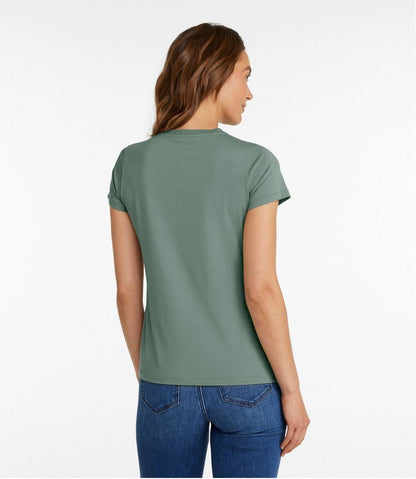 Women's Soft Stretch Supima-Blend Tee, Crewneck Short-Sleeve / L.L.Bean