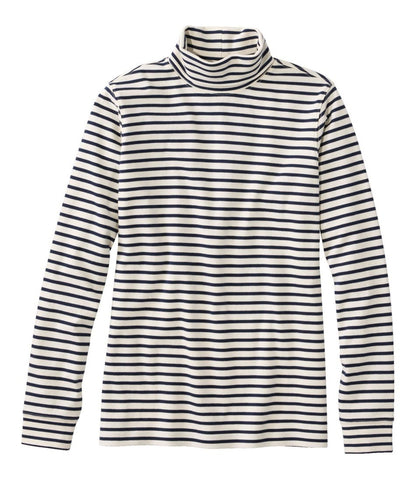 Women's Interlock Turtleneck, Long-Sleeve Stripe / L.L.Bean